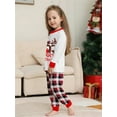 thumbnail image 5 of WIBACKER Kids Christmas Plaid Reindeer Pajamas Long Sleeve Holiday Pjs Set Toddler Boys Girls Xmas Jammies 2-14 Years, 5 of 10