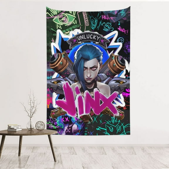 Wall Hanging Decoration Tapestry, Arcane Blue Jinx Art Poster For Living Room Home Decor 60x40 Inches