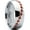 Red, variant on Mens Baseball Titanium Ring Red Stitching Dome Comfort-Fit 8mm