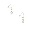 thumbnail image 2 of Delight Jewelry Silvertone Mini Heart Lock Gold Tone Infinity French Earrings, 2 of 4