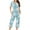 Light Blue, variant on successthop Women's Summer Pajamas Capri Halloween Lightweight Plus Size Short Sleeve Button 2 Piece Loungewear L Orange