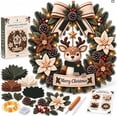 thumbnail image 2 of 3D Fabric Poke Wreath DIY Kit, Christmas Wreath Craft Kit for Adults, No-Sew Beginner Handmade Hanging Decoration for Front Door Home Wall Holiday Decor 32*32cm, 2 of 8
