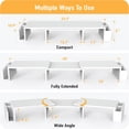 thumbnail image 3 of Desk Dual Monitor Stand Riser with Drawer, White, 3 of 10