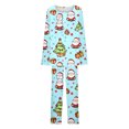 thumbnail image 6 of Tnhcen Warm Pajamas 2 Piece Christmas Print V-Neck Long Sleeve Pants Soft Loungewear Cozy Home Clothes Nightwear S-3XL, 6 of 6