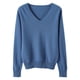 thumbnail image 5 of Suéter de mujer Otoño Invierno 2024 Jerseys de punto Cuello en V Camisa ajustada de corte bajo Jerseys de punto suaves y sólidos Suéteres básicos, 5 of 5