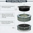 thumbnail image 5 of FEBTECH 42” Smokeless Fire Pit Insert - Heavy Duty Outdoor Fire Pit Ring with Heat Resistant Coating, 5 of 9