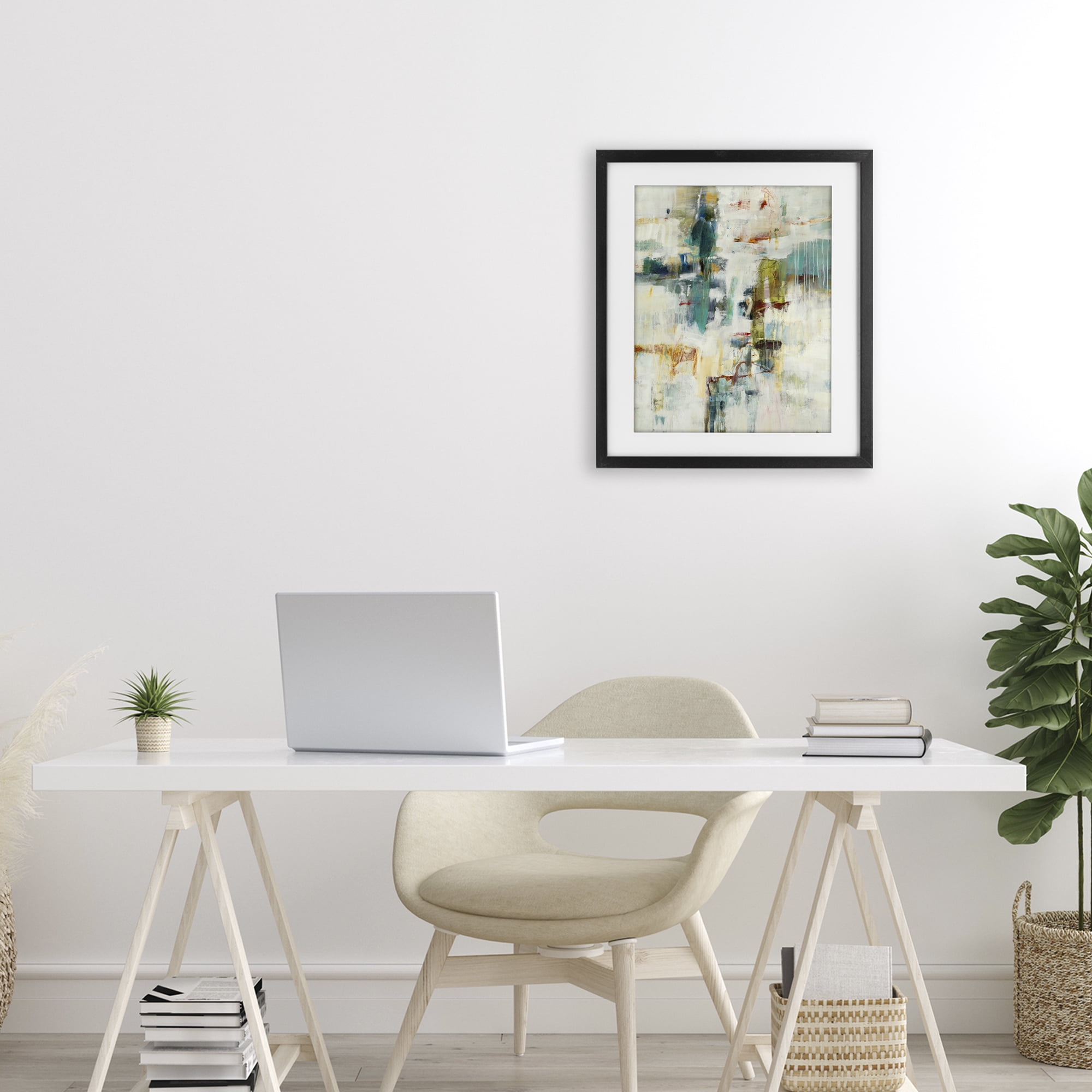 Stupell Industries Dynamic Paint Drips Black Framed Print Under Glass, design by Lisa Ridgers