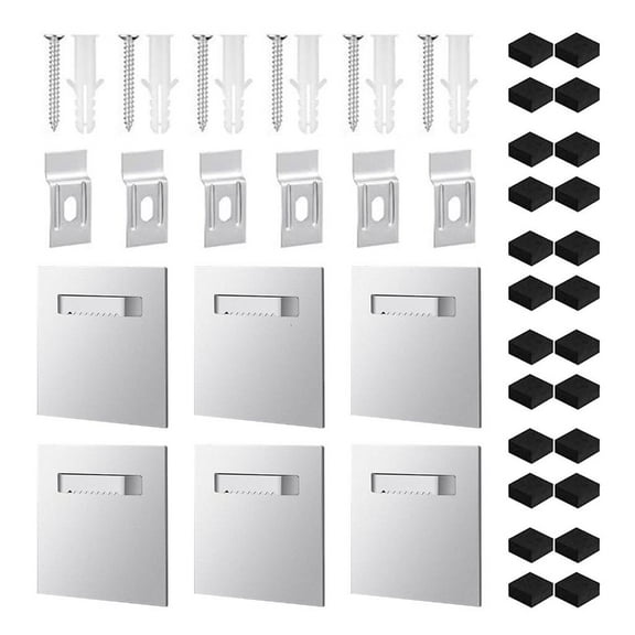 Picture Hanging Plate Kits Adhesive Hanger Serrated Adhesive Picture Hanger for Hanging Art/ Photos on Flat Panels