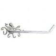 thumbnail image 2 of HANDCRAFTED NAUTICAL D√âCOR Whitewashed Cast Iron Octopus Hand Towel Holder 11", 2 of 2