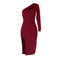 thumbnail image 4 of Gibobby Vestidos de fiesta largos Falda de cintura alta para mujer(Vino,M), 4 of 4