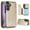 Gold, variant on Dteck for Samsung Galaxy S25  Case with Tempered Glass Screen Protector,Flower Pattern Magnetic Back Flip Case Phone Cover for Samsung Galaxy S25 Plus Wallet Case for Women Men,Purple