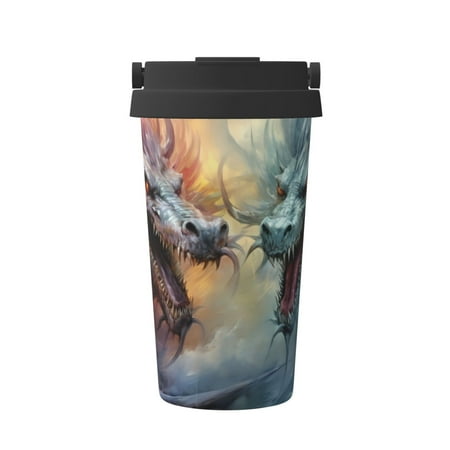 

Junzan White And Red Storm Dragon for Stainless Steel Vacuum Insulated Tumbler - Reusable Insulated Cold Brew Iced Coffee Cup Thermos -Gifts for Women Men Him Her