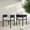 Black Wicker & Beige Cushion, variant on GRANDPATIO Steel Outdoor Dining Side Chairs, Wicker Back - Set of 2, Khaki Wicker & Beige Cushion
