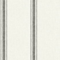 Chesapeake Linette Black Fabric Stripe Wallpaper