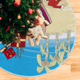 thumbnail image 5 of FMSHPON Christmas SantaReindeer On The Beach Xmas Christmas Tree Skirt Stand Mat for Holiday Party Decoration Indoor Outdoor 36 inches, 5 of 6