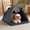 Gray, variant on Portable Pet Tent 15.75in Foldable Indoor Outdoor Water-Repellent Mesh Green with Cushion