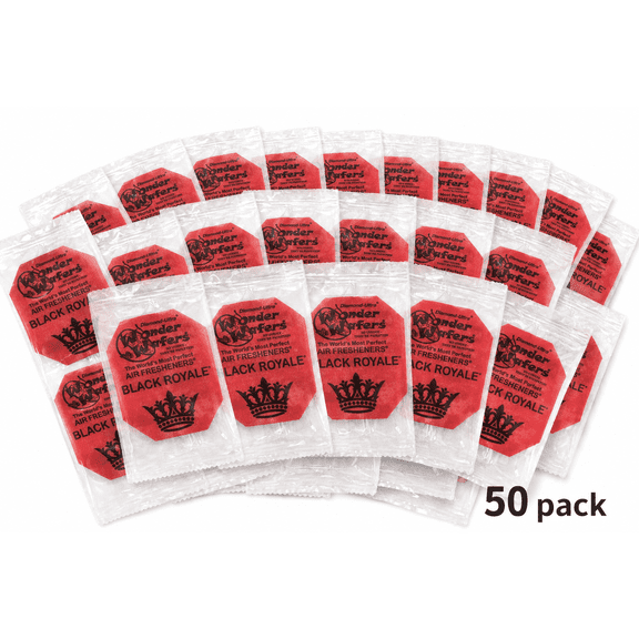 Wonder Wafers Scented Car Air Fresheners Diamond-Ultra Black Royale Individually Wrapped 50 per Pack
