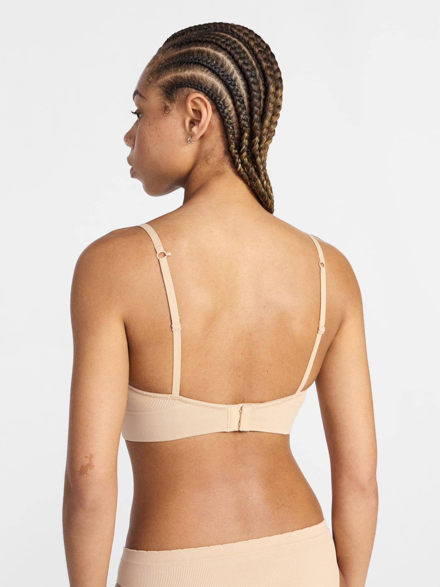 No Boundaries Seamless Wirefree Bra with Lace, Sizes XS-XXXL