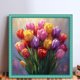 thumbnail image 2 of Kit Punto Cruz Tulipán Impreso Hilo Algodón Ecológico Bordado 14CT 40x40cm, 2 of 9