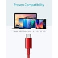 thumbnail image 3 of USB Type C Cable, Anker [2-Pack, 6Ft] Premium Nylon USB-C to USB-A Fast Charging Type C Cable, for Samsung Galaxy S10 / S9 / S8 / Note 8, LG V20 / G5 / G6 and More(Red), 3 of 7