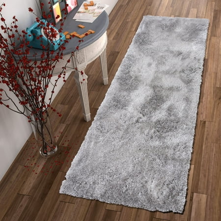 Well Woven Shimmer Solid Plain Modern Er Ultra Thick Soft Plush Area Rug
