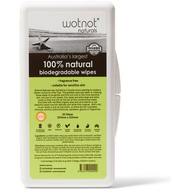 Wotnot 100% Natural Travel Wipes Hard Case (20's)