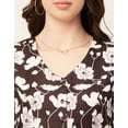 thumbnail image 5 of Moomaya Womens Printed Button Down Dress V Neck Short Sleeve Midi Dress, 5 of 8