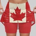 thumbnail image 2 of XIAOCHA Maple Leaf Skort for Women High Waisted Layered Built In Shorts Skirt Stretchy Sporty Athletic Skorts, 2 of 5