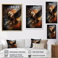 thumbnail image 4 of Designart "Copper Eagle Animal Drips II" Animals Floater Framed Canvas Print, 4 of 7