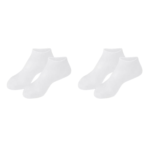 Vogacara Calcetines de gel de silicona Calcetines de protección para los pies Protector para el cuidado de los pies Blanco M 2piezas Blanco METRO