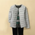 thumbnail image 1 of LOVZFMLL Jackets for Women's Puffer Jacket Long Sleeve Buttons Quilted Down Coat Winter With Pockets, 1 of 3