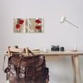 thumbnail image 2 of Stupell Industries Vibrant Red Poppies Rustic Brown Wood Grain Wall Plaque by Brian Francis, 2 of 5
