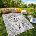 thumbnail image 6 of Linnome Coloring Blanket for Washable Polyester Throw - Reusable Large Coloring Mat Creative Art Activity - Fun Color-In Blanket for Teens Home Playroom Gift, 6 of 7