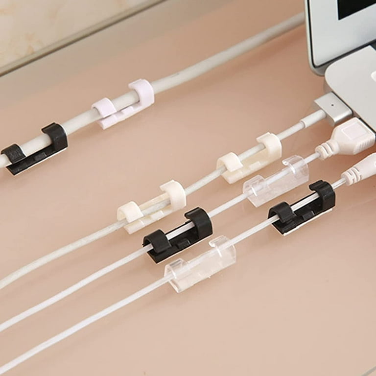 10PC Cable Clips Self Adhesive Cord Organizer Plastics Clamps