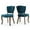 Dark Teal/Natural, variant on GDF Studio Colosseum Contemporary Tufted Dining Chairs, Set of 2, Charcoal Velvet and Dark Oak