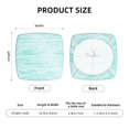 thumbnail image 6 of Gaeub Blue Bright Square Chair Seat Covers, Stretch Fitted Printed Chair Seat Cushion Cover for Kitchen, Office - One Size, 6 of 9