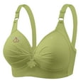 thumbnail image 4 of Amidoa No Underwire Bras for Women Plus Size Green Push-up Rhinestone Bra Bralettes for Women L, 4 of 6