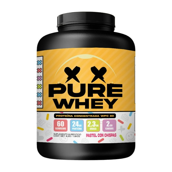 Pure Whey Proteina Sabor Pastel con Chispas 4 lb Smile Labz