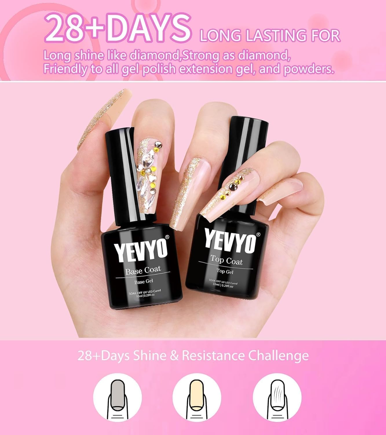 YEVYO Acrylic Nail Kit, Nail Kit for Beginners with Everything, 24 Colors Glitter Acrylic Powder and Liquid Monomer Set, 200 Pcs Nail Tips, 3 Pcs Acrylic Nail Brush for Home DIY Extension Nail Salon