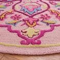 thumbnail image 3 of SAFAVIEH Bellagio Rio Floral Wool Area Rug, Pink/Multi, 5' x 5' Round, 3 of 11