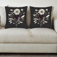 thumbnail image 3 of Set of 2 18x18in Throw Pillow Covers - Elegant Floral Design with Sunflowers & Heart Perfect for Couch Bed or Car Decor, 3 of 8