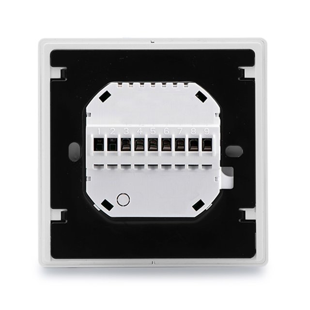 Contrôleur de Climatiseur Intelligent, Thermostat WiFi Panneau LED avec Boutons Tactiles Capacitifs, 8 Effets d'Éclairage, Supporte les Fonctions de Refroidissement et de Chauffage