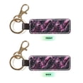thumbnail image 4 of Keychain 6×3.1×1inpu Leather With Delicate Touch And Strong Recognition Is Used For Daily Travel, Work And Picnic Darkmagenta Marble_2, 4 of 8