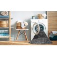 thumbnail image 2 of Ahgly Company Machine Washable Indoor Square Transitional Charcoal Black Area Rugs, 7' Square, 2 of 7