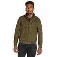thumbnail image 1 of Men's Faux-Suede Quilted Moto Modern Fit Jacket Coat (Olive, X-Large), 1 of 4
