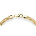thumbnail image 6 of Miabella 18K Gold Over Sterling Silver Italian 5mm Mesh Link Chain Bracelet for Women, 925 Made in Italy (Length 7 Inches (Small)), 6 of 7