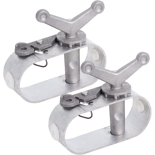 Cabrestante para cubierta de piscina para piscinas elevadas, piscinas ovaladas, cubierta de invierno, cabrestante de aluminio resistente, tensor de cable con trinquete (paquete de 2)