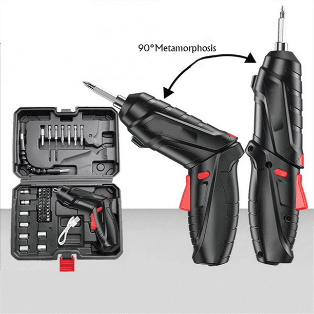 Electric Screwdriver 47Pcs Cordless Screwdriver 3.5N.M Power Screwdriver 3.6V Cordless Drill Screwdriver Rechargeable