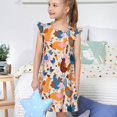 thumbnail image 4 of Balery Cute Chickens Camisón de princesa para niñas, pijama de algodón con mangas abullonadas, suave y bonito.-X-Large, 4 of 6