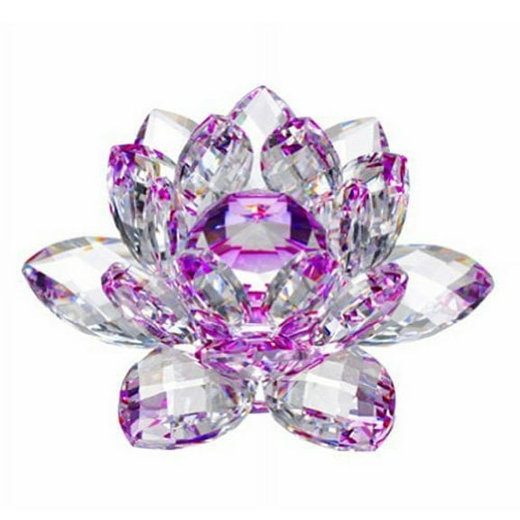 Amlong Crystal Purple Crystal Lotus Flower